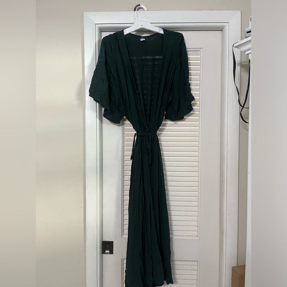 Old navy emerald green wrap dress